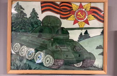 Рисунок танка Т-34 с орденом Отечественной войны