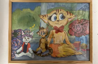 Три стилизованных кота
