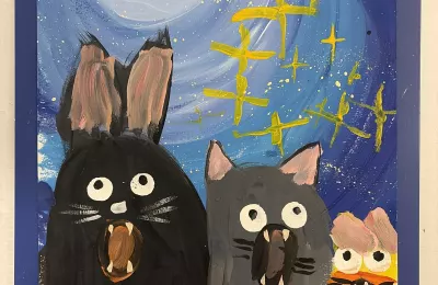 Коты под звездным небом