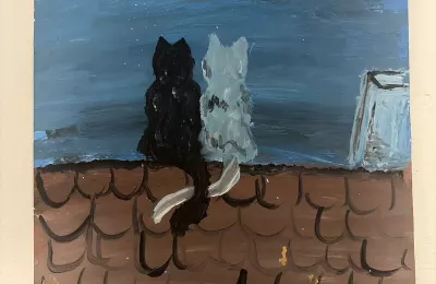 Коты на крыше