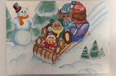 Медведи на санках