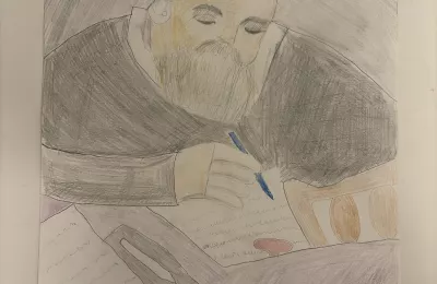 Портрет пишущего мужчины