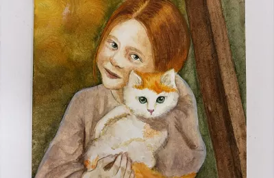Девочка с кошкой