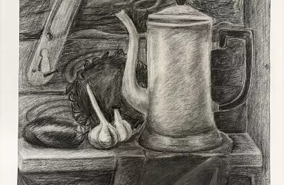 На даче