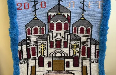 Гобелен с изображением храма