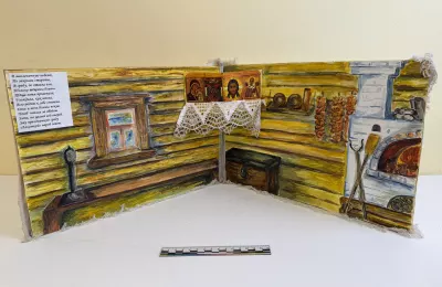 Макет интерьера русской избы