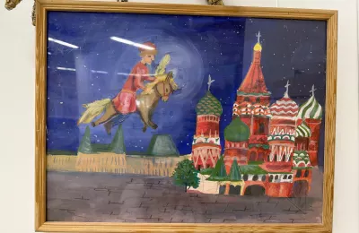 Иван-царевич на Коньке-Горбунке над Москвой